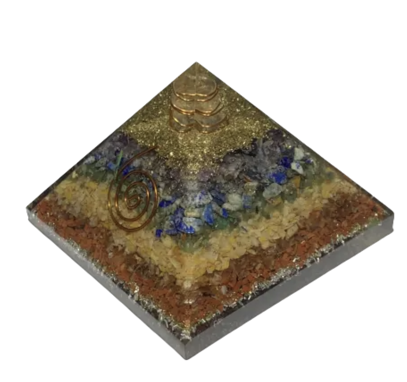 Pyramide Orgonite 7 chakras Dans les Yeux de Gaïa
